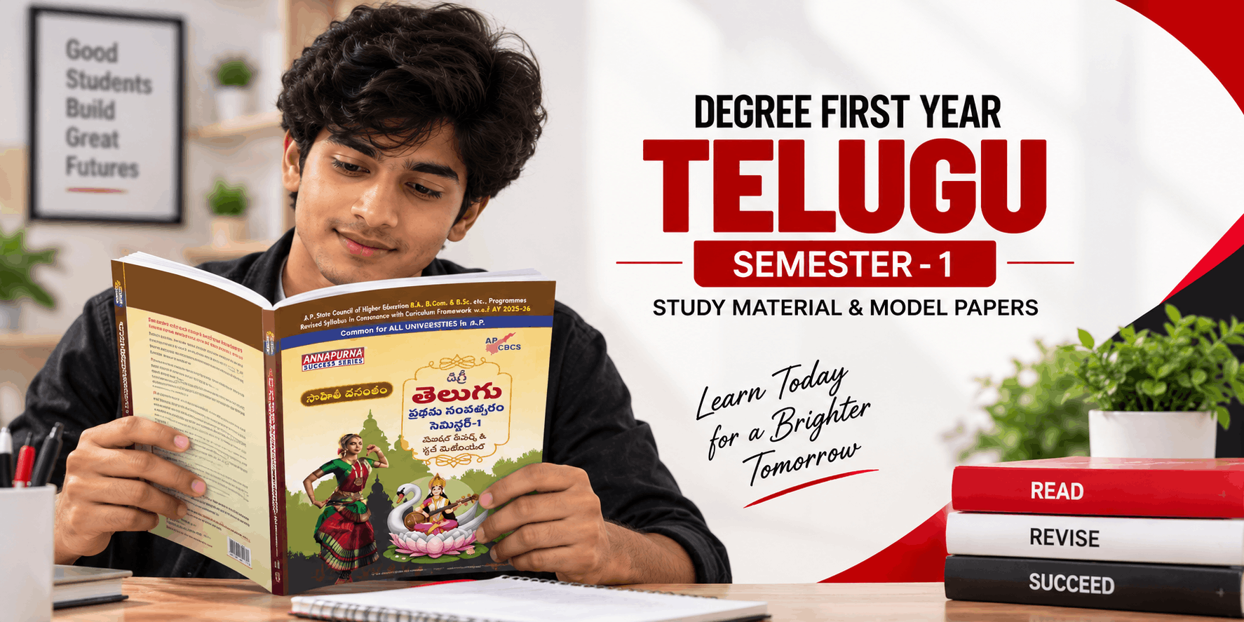 Degree First Year Telugu Semester 1 study material and model papers