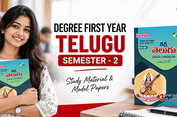 Degree First Year Telugu Semester 2 study material and model papers